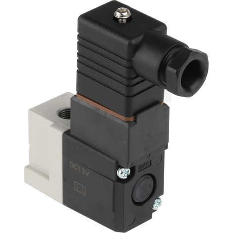 Electrodistributeur pneumatique SMC série VT307 fonction 3/2, Bobine/Bobine, G 1/8, 12V c.c. ( Prix pour 1 )
