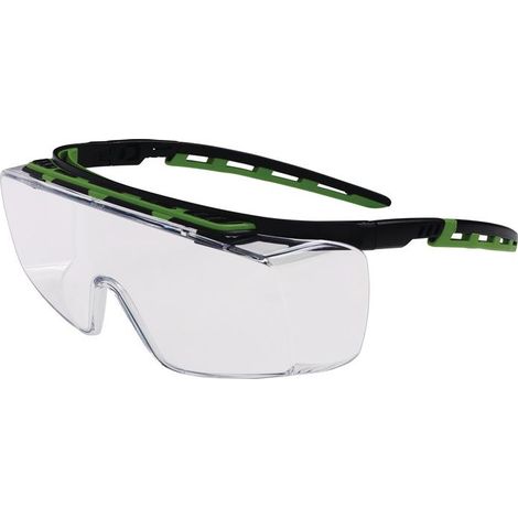 PRO FIT Schutzbrille Kubik EN 166 EN 170 Bügel schwarz/grün,Scheibe klar PC PRO FIT (1/2)