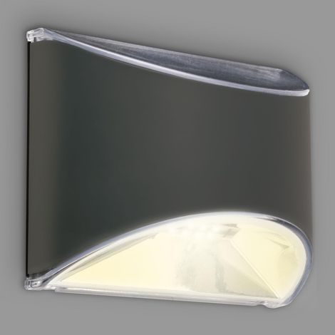 Applique Solare Nordico Suna Plastica Grigio Antracite Led Integrato 2W 3000K (1/4)