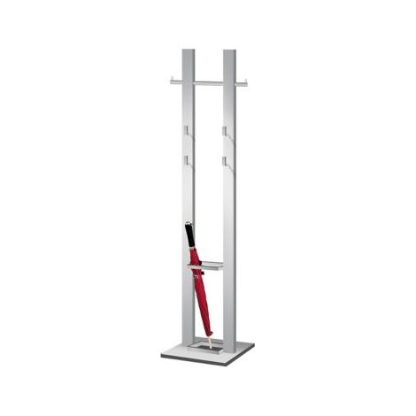 Kaiser Design-Garderobe auf Fuß Aluminium Silber 8 Haken