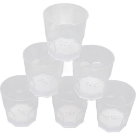 Lot de 6 gobelets à whisky octogonaux lumineux à LED multicolores activés par l'eau (1/5)