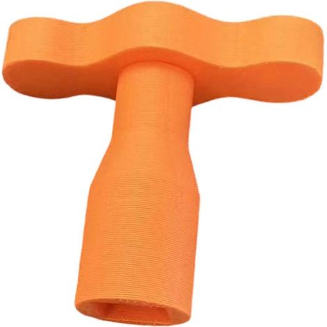 Clé pour vannes de radiateur imprimée en 3D, clé pour purgeurs d'air de radiateur, outil de plomberie pour eau chaude, clé pour vannes de purge d'air de radiateur, orange Orange (1/5)