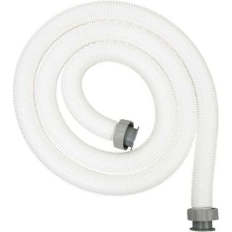 Schlauch mit 38 mm Durchmesser, 3,0 m lang + Gewindeanschlüsse, weiß