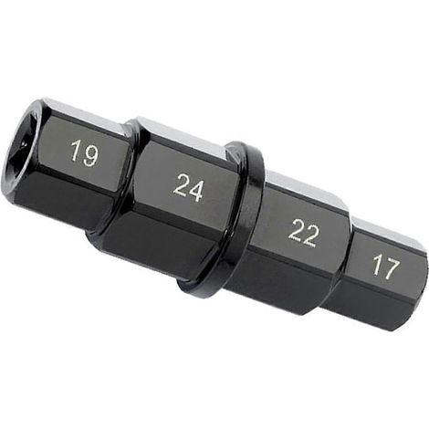 Outil pour axe hexagonal de moto 17 19 22 24 mm, outil Allen pour axe de broche 4 en 1 (1/5)