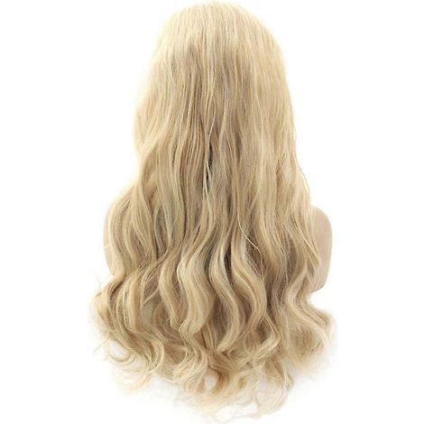 13x6 gewellte Lace-Front-Perücken aus Echthaar für Damen, kleberfrei, vorgezupftes blondes Haar (1/5)