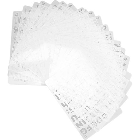 20 Modèles de Poinçons Alphabétiques et Numériques en Plastique pour Artisanat et Projets DIY (1/5)