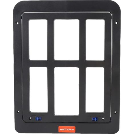 Toivize Porte de clôture pour chien et chat en plastique avec verrouillage, installation facile et ventilation optimale – Modèle noir, 31,5 x 25 cm (1/5)