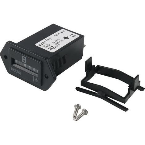 Mechanischer Betriebsstundenzähler (10-80 V DC) für Gleichstromgeräte wie Golfwagen, ATVs und andere batteriebetriebene Geräte