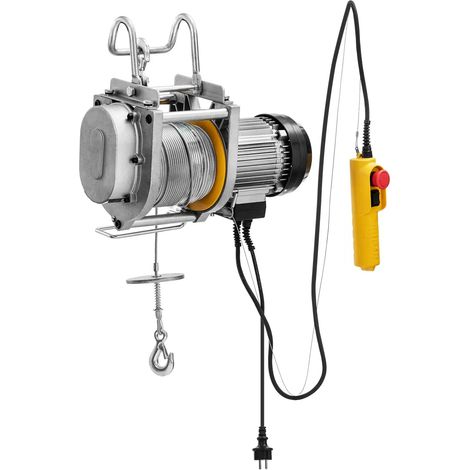 Verricello elettrico 1300 watt 250 kg 60 m alluminio acciaio grigio 140010146