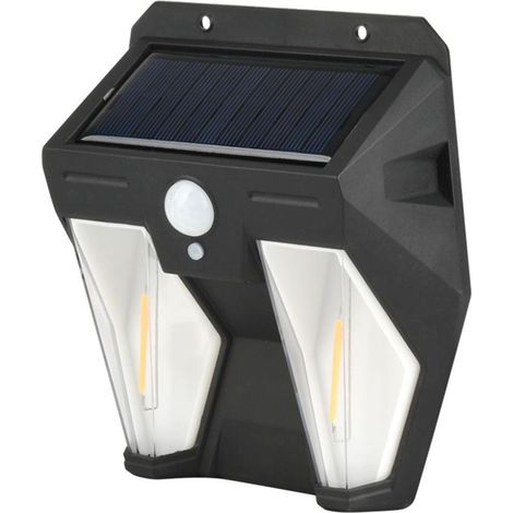 Lampes solaires LED pour Mur extérieur Applique Murale Solaire Applique Murale LED avec détection de Mouvement 3 Modes d'éclairage pour Zone d'entrée, Porte d'entrée, pour Jardin, Paysage, Salon (1/5)