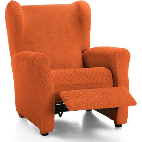 Housse de Fauteuil Relax matelassée Ultra ajustée - Housse de Fauteuil Relax Extensible en Couleur Orange - fabriquée en Espagne (1/4)