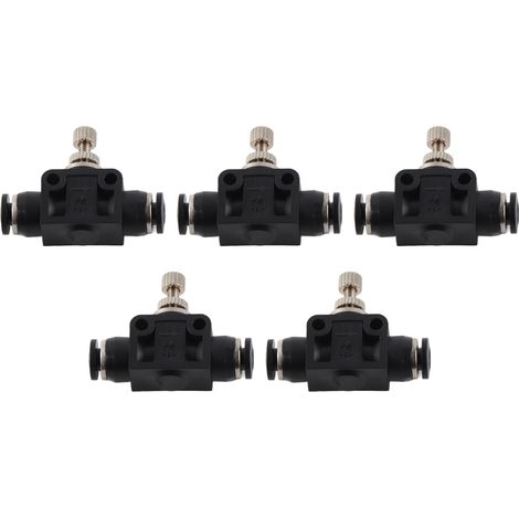 5pcs Pneumatic Throttle Valve Durable PVC Compression Resistance Connection Accessories4mm