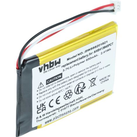 vhbw Battery compatible with Sennheiser PXC 550, PXC 550-II, MB 660 Wireless Headset Headphones (650 mAh, 3.7 V, Li-polymer) (1/4)