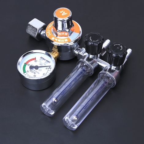 Régulateur de pression d'argon en alliage de zinc à double tube, filetage femelle G5/8" pour équipement de soudage (1/5)