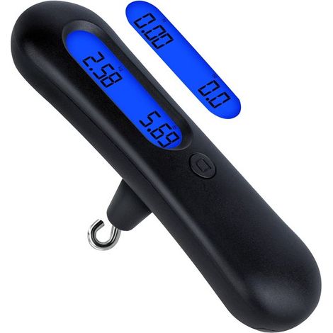 Balance numérique pour bagages 50 kg - balance de salle de bain manuelle - adaptée aux bagages et aux arcs et flèches - avec écran LCD (1/5)
