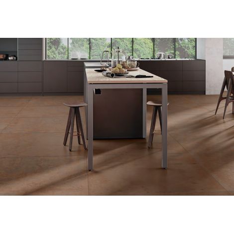 Carrelage effet métal ZINC 260x120cm Marron - Naturel - boîte de 3.10 m2 Decor ramp 725641 - - boîte de 3.10 m2 (1/4)
