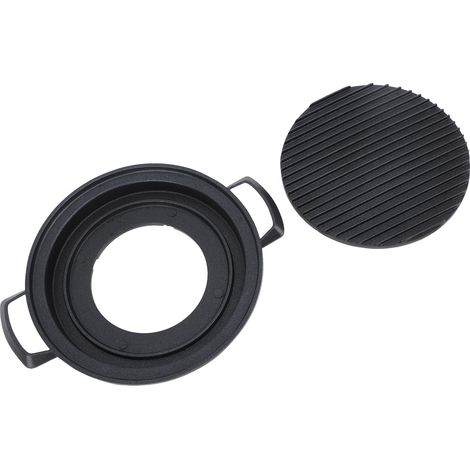 Tablette de barbecue japonais mini hibachi en alliage d'aluminium, gril rond portable Ă charbon de bois, style japonais petit format (1/5)