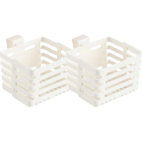 Cestas para ducha，2 cestas ajustables para organización y almacenamiento，cesta de almacenamiento hueca para montaje en pared (1/5)