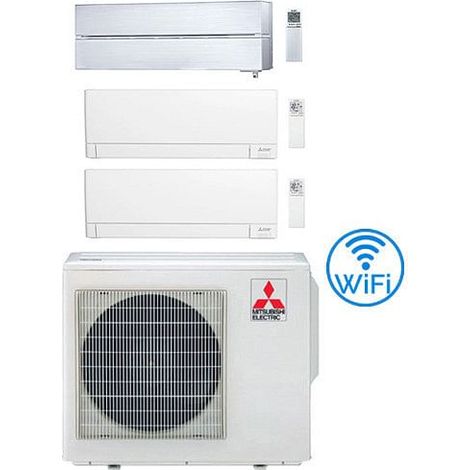 Climatizzatore Condizionatore Mitsubishi MSZ-AY + Kirigamine Style Wifi R32 Trial Split Inverter 9000 + 9000 + 18000 BTU con U.E. MXZ-4F80VF3 Classe A++/A+ (1/2)