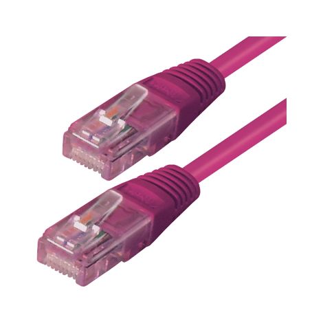 Patchkabel cat 5e Western 8/8-Stecker (rj45) auf Western 8/8-Stecker (rj45), rosa/violett, 5,0 m