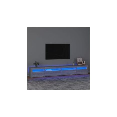 Meuble TV avec lumières LED Sonoma gris 270x35x40 (1/5)
