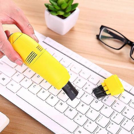 Aspiradora portátil de mano para coche, de alta potencia y fuerte succión. Variedad de colores disponibles. Aspiradora de mano para mini teclado/portátil (naranja).
