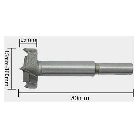 8PCS Scie Cloche À Bois Perceuse Électrique À Main Planche Alésage Foret Charnière Alliage Plastique Panneau De Gypse Scie Cloche À Bois, (15MM) Argent (1/3)