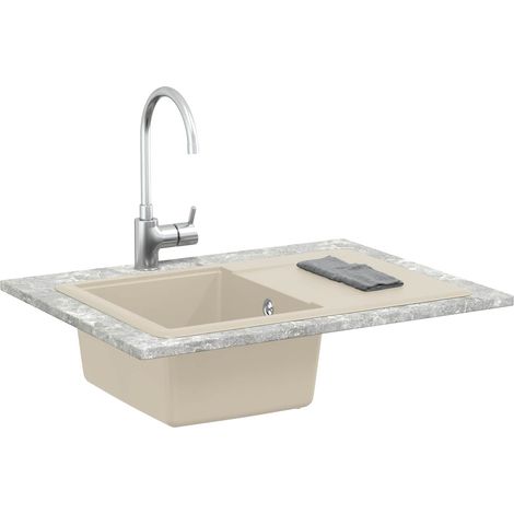 Évier Beige 670 x 460 mm 80% Quartz et 20% Résine
