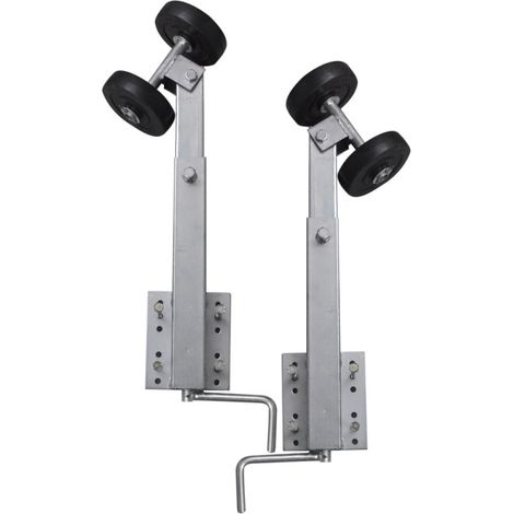 vidaXL Support à double rouleau pour remorque de bateau 2 pcs 59-84 cm (1/5)