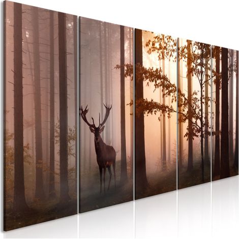 Tableau Imprimé 5 Panneaux "Morning Narrow Brown" 90 x 225 cm (1/2)