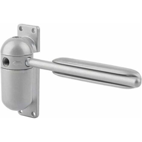 Pair Ressort de ferme-porte automatique réglable et durable à montage en surface (gris)