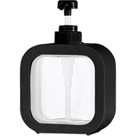 Distributeur plastique transparent 500 ml (18 oz) avec pompe, rechargeable, pour lavabo cuisine ou salle de bain (1/4)