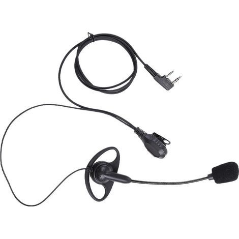 Écouteur PTT à clip en forme de D avancé 2 broches avec microphone pour casque UV5R HYT TC286 (1/4)