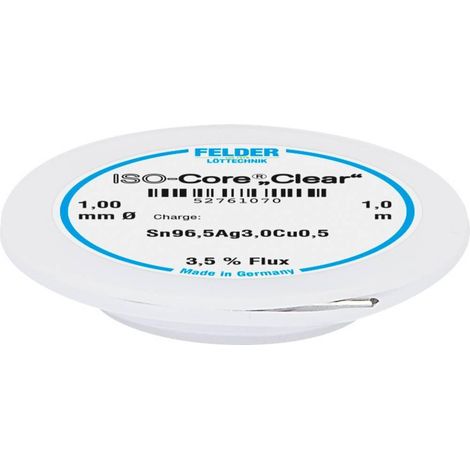 Felder ISO-Core Clear SAC305 Estaño para soldar 1 mm transparente