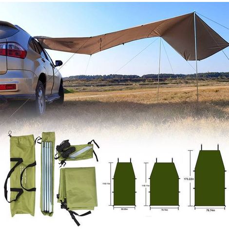 Silberbeschichtetes Auto-Markisenzelt, Heckzelt für Campingfahrzeuge, Sonnenschutz für SUVs, Sonnenschutz für 5-8 Personen (1/5)