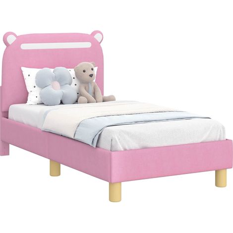 Maison Exclusive - Kinderbettgestell mit Kopfteil Rosa 70 x 140 c