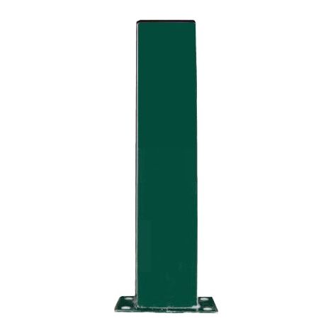 Potelet Hauteur 1200mm Section 100X40 Avec Platine Couleur Vert 6005