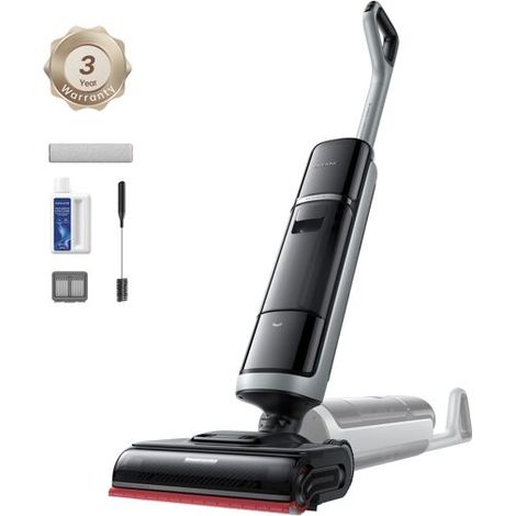 Aspirateur eau et poussière DREAME H15 Pro Heat Aspirateur Laveur, 22 kPa, Nettoyage des sols à 85 °C, bras robotisé IA GapFree, capteur RVB intelligent, lavage brosse à 100°C, séchage en 5 min à 90°C