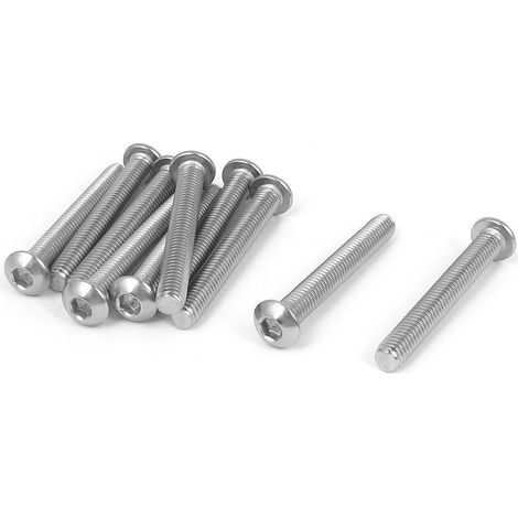 M6x45mm 304 Edelstahl Innensechskantmaschine Senkkopf Rundkopfschrauben Schrauben 10 STÜCKE