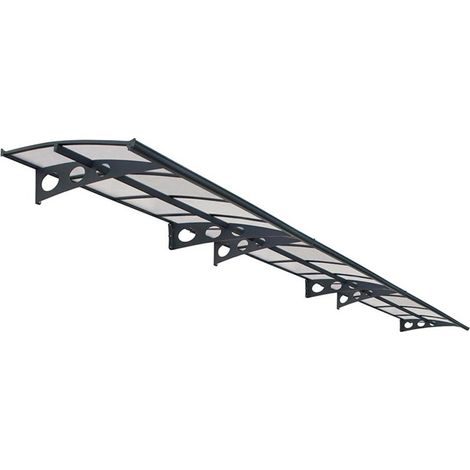 Patio Cover Herald Door Awning Canopy 6690 Mist - Polycarbonate - L670.5 x W139 x H33 cm - Grey