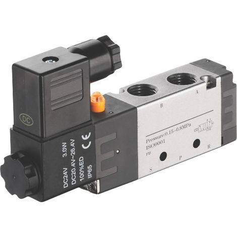 Rs Pro – Distributeur pneumatique 5/2 G 1/4 – Actionnement assisté pour contrôle précis des flux d'air – Série RV