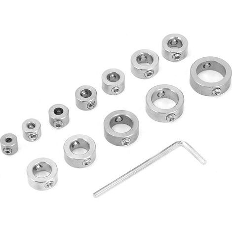 12 pièces Collier de Profondeur pour Foret Acier Inox 3-16mm, Bague de Limite de Perçage (1/5)