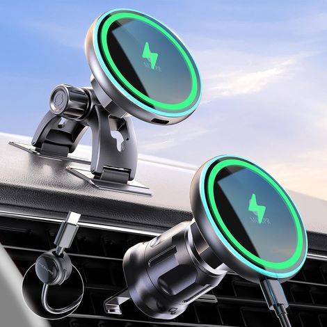 15 W Car Phone Holder for Induction Set, In-Car Induction Charger and Air Vent Mount for 17/16/15/14/13/12 Series (Black) (1/5)