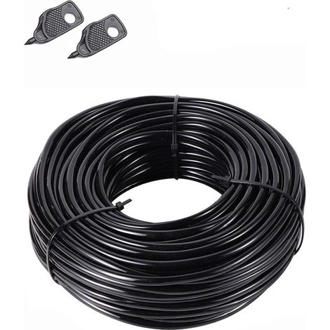 Tuyau d'irrigation goutte à goutte en PVC de 50 m - 4/7 mm - résistant aux UV - Pour système d'irrigation de jardin (1/5)