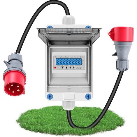Tragbarer Stromzähler, 3-phasig, 32 A, CEE-Steckdose 400 V (1/5)