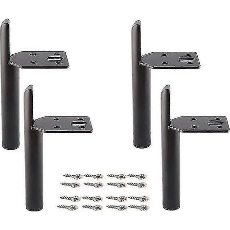 Pieds de meubles de rechange en fer forgé, pieds de canapé, avec vis, adaptés aux tables, lits, armoires, 13 cm, noirs. (1/5)
