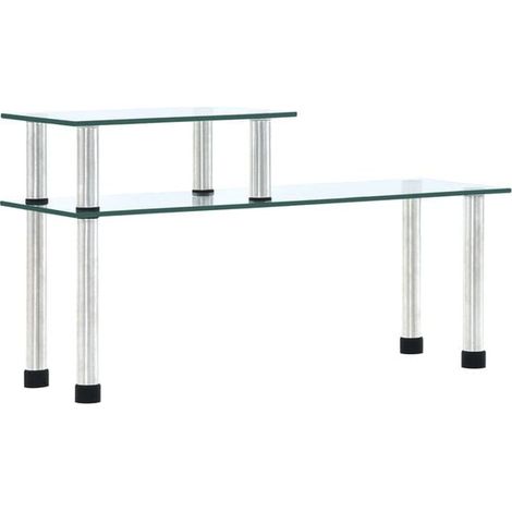 Étagère de rangement de cuisine transparente, 45 x 16 x 26 cm, verre trempé (1/5)