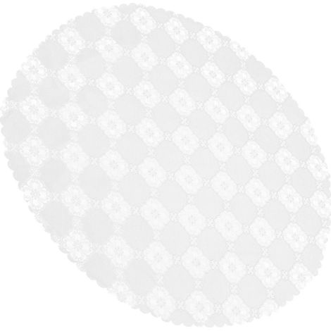 Nappe en dentelle blanche style rustique pour réception de mariage (1/5)