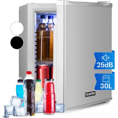Klarstein – Mini réfrigérateur 30L – Température réglable 5-15°C – Silencieux 25 dB – Éclairage LED intérieur – Étagères ajustables pour boissons et cosmétiques (1/5)