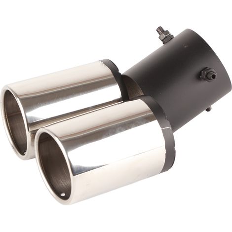 Silencieux d'échappement automobile à double tuyau courbé en acier inoxydable à sortie ronde, diamètre intérieur de sortie/diamètre intérieur d'interface/longueur 5562160MM, type universel. (1/5)